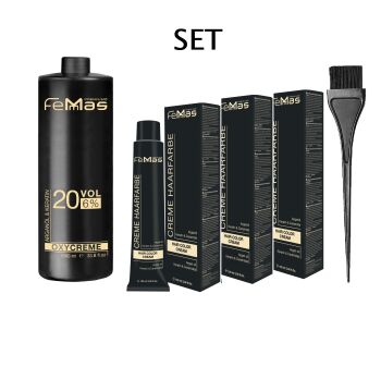 Femmas Haarfärbeset 3x Haarfarbe & Oxycreme