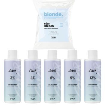 Dusy Star Bleach Blondierpulver 500g + Creme Developer 1L