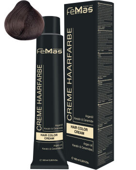 FemMas Hair Color Cream 100ml Haarfarbe Hellbraun 5