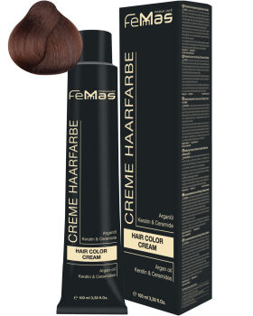 FemMas Hair Color Cream 100ml Haarfarbe Mittelblond Amber Gold 7.83